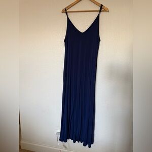Skivys Lounge Dress Navy V-Neck Maxi Adjustable - XL